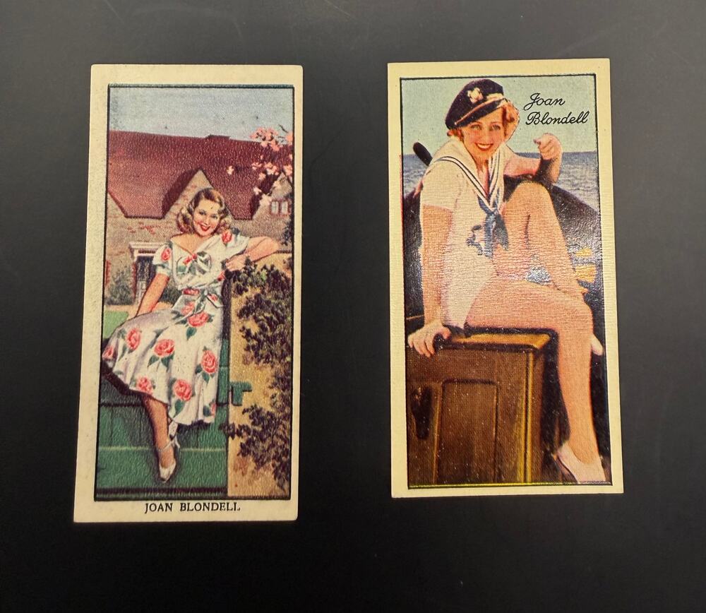 RARE 1930's Joan Blondell Cards Mars, Carreras, Public Enemy, Blonde Crazy